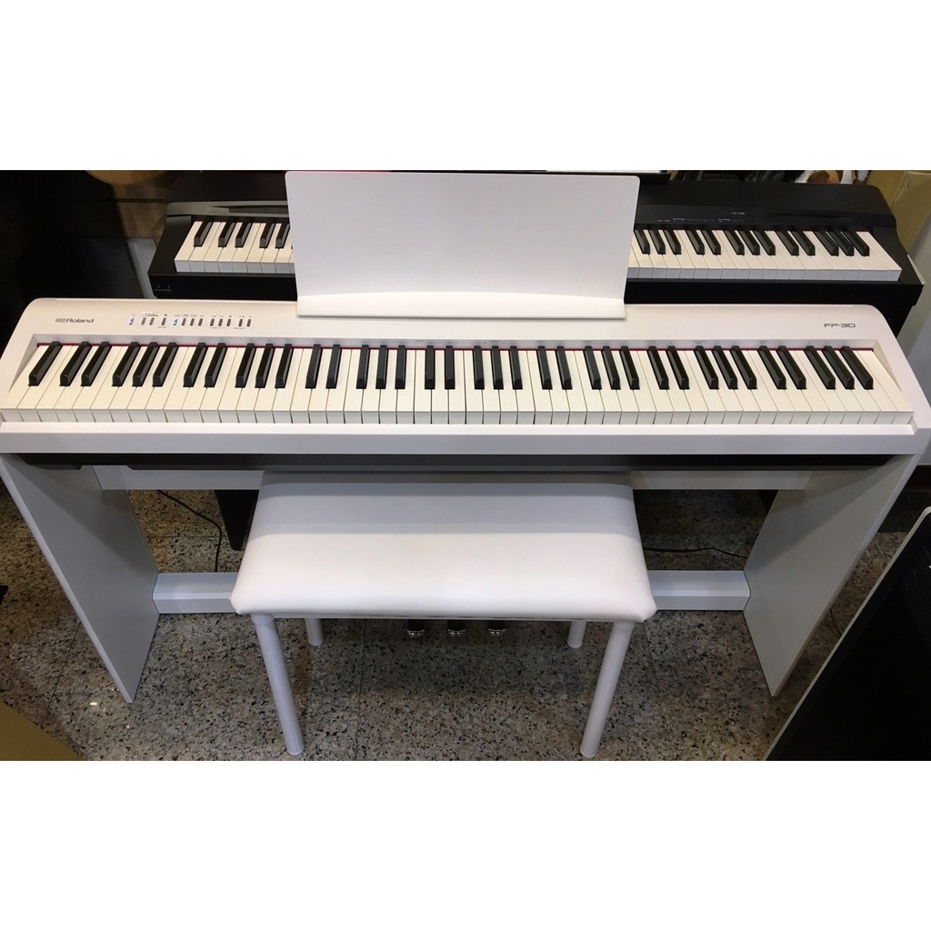 台灣公司貨保固2年 樂蘭 Roland FP-30X 三踏板+琴椅 88鍵電鋼琴 現貨供應中 黑白二色