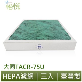 怡悅 HEPA 濾網 濾心 適用於 大同 TACR-75U TACR-350UV FH-75U 空氣清淨機