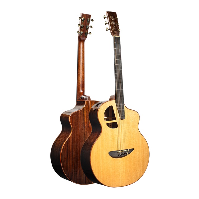 【陸比音樂．實體店】L.Luthier - Le SR 41吋全實木吉他 可插電 表演款 玫瑰木 側音孔