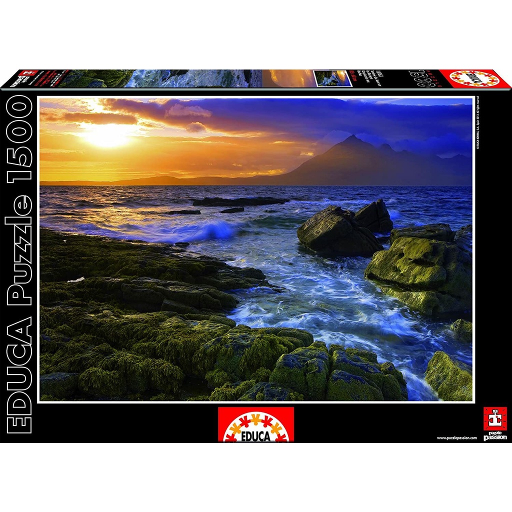 西班牙進口 Educa 1500片拼圖 海外風景 日落的岩石海岸 蝦皮購物