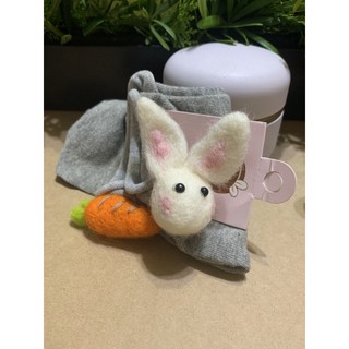 敲可愛 羊毛氈兔兔🐰紅蘿蔔🥕少女短襪🧦