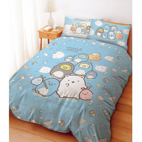 角落生物 被子正版san X 角落小夥伴寢具枕頭套 涼被 四季被 被套 兩用被 棉被 被單 台灣製造 蝦皮購物