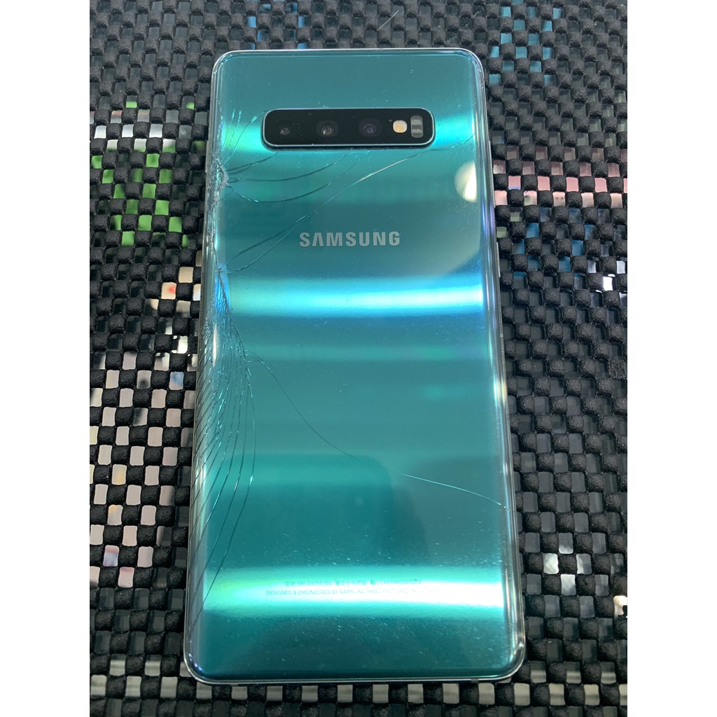 %【瑕疵品出清 】三星 S10+ 128G 綠 6.4吋 SAMSUNG 零件機 台中 板橋 實體店