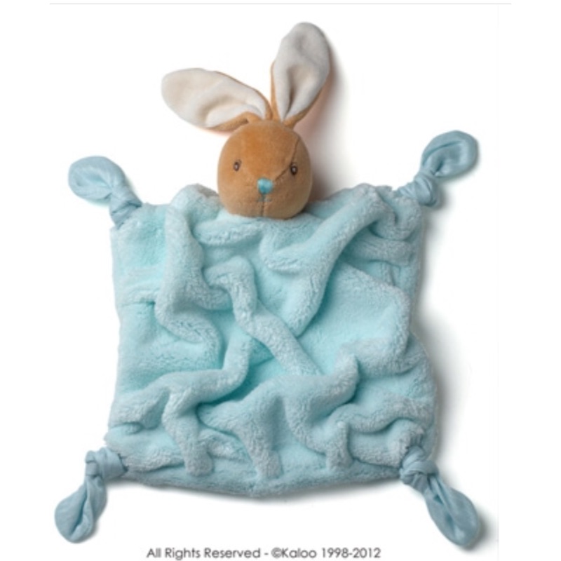 法國 Kaloo Plume Rabbit 可愛兔兔安撫巾(水藍)