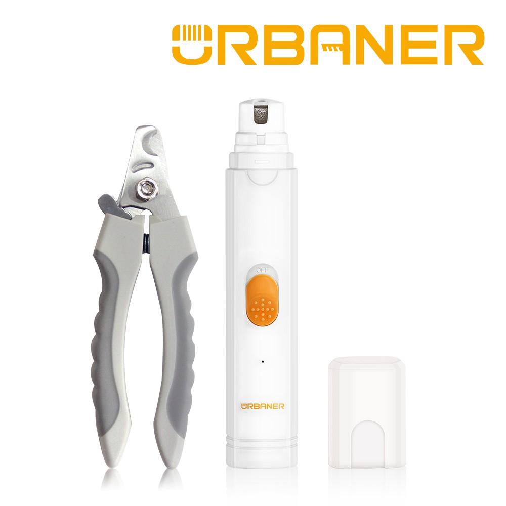 URBANER奧本 寵物美甲優惠組 (磨甲器+指甲剪) 奧本電剪 CT-20 MB-011