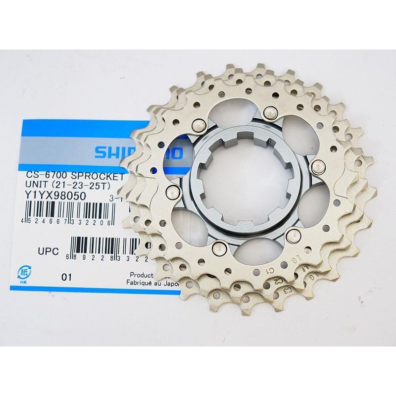 Shimano Ultegra CS-6700 (21-23-25T) 齒片組，11-25T/12-25T 飛輪用