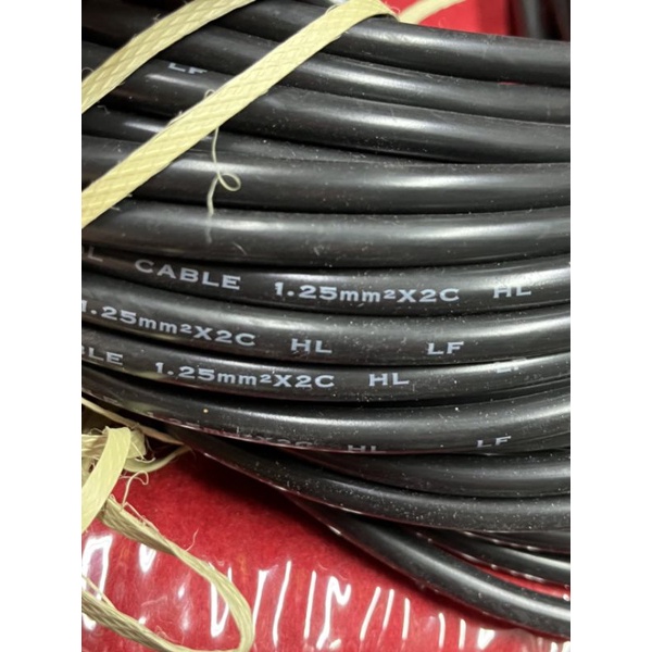 【五十年老店】1.25mm×2C平行電纜線 黑色電源線 插頭線 雙芯電線 8元/1台尺(30cm)可依所需尺寸裁剪