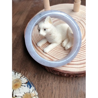 ♥𝒟.𝓈.緻玉晶靈 ♥ ｜🍀天然緬甸翡翠A貨🍀2.8糯種油脂光淡紫羅蘭撒冰烏雞平安鐲56口（17.8）
