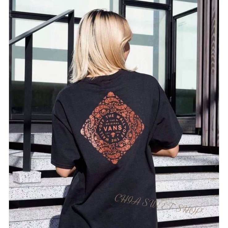 ☆Chia sweet shop☆現貨日本Vans Journal聯名變形蟲圖騰方塊棉質短袖上衣T恤