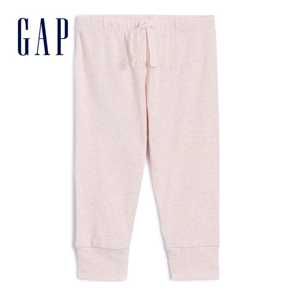 Gap 嬰兒裝 柔軟鬆緊針織長褲-混色粉(595400)