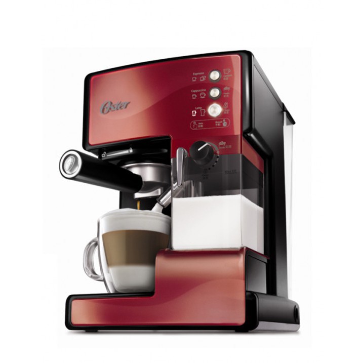 美國OSTER奶泡大師義式咖啡機PRO升級版(紅色)