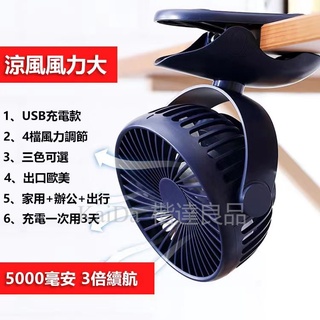 低噪音．四段風力】 桌上型風扇 USB風扇 桌面夾扇風扇 小風扇 立扇 涼風扇 辦公桌 書桌 風扇