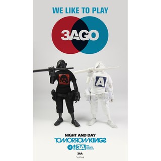 THREEA 8吋 TK 3AGO TOMORROW KING 3AA NIGHT AND DAY 黑 白