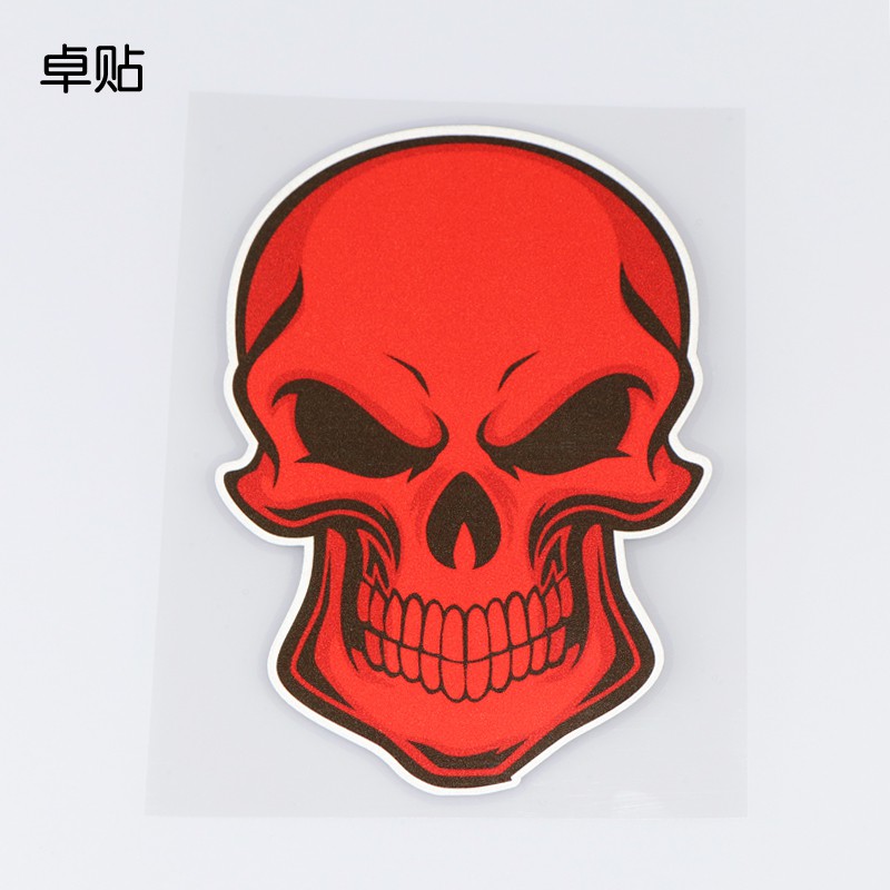 【現貨】
_  紅色骷髏頭 車貼外部裝飾 劃痕 遮擋 網紅潮貼 19A-0027