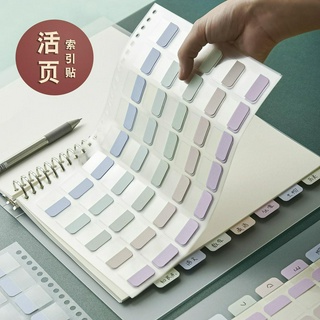📏索引貼📐現貨 三年二班 標籤紙質可書寫 索引貼 分類 透明標籤便籤貼紙莫蘭迪色系ins風網紅目錄分類貼學生搭配活頁
