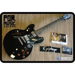 【搖滾玩家樂器】全新 公司貨 Epiphone THE DOT BLACK 黑色 ES-335 STYLE系列 爵士吉他
