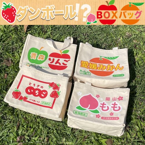 現貨 日本 小清新水果系列環保購物袋｜蜜桃 草莓 橘子 蘋果 青森蘋果 手提袋 便當袋 水果袋 環保袋 富士通販