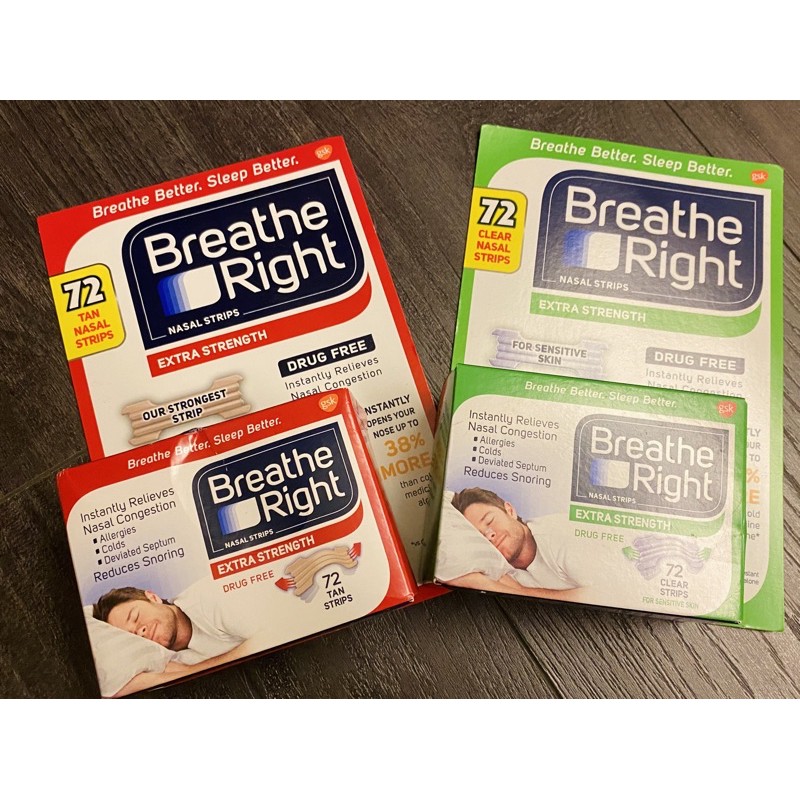 【On代購】 Breathe Right 鼻舒樂 extra版 貼片 打呼 通鼻 鼻塞 打鼾 大容量 72片裝