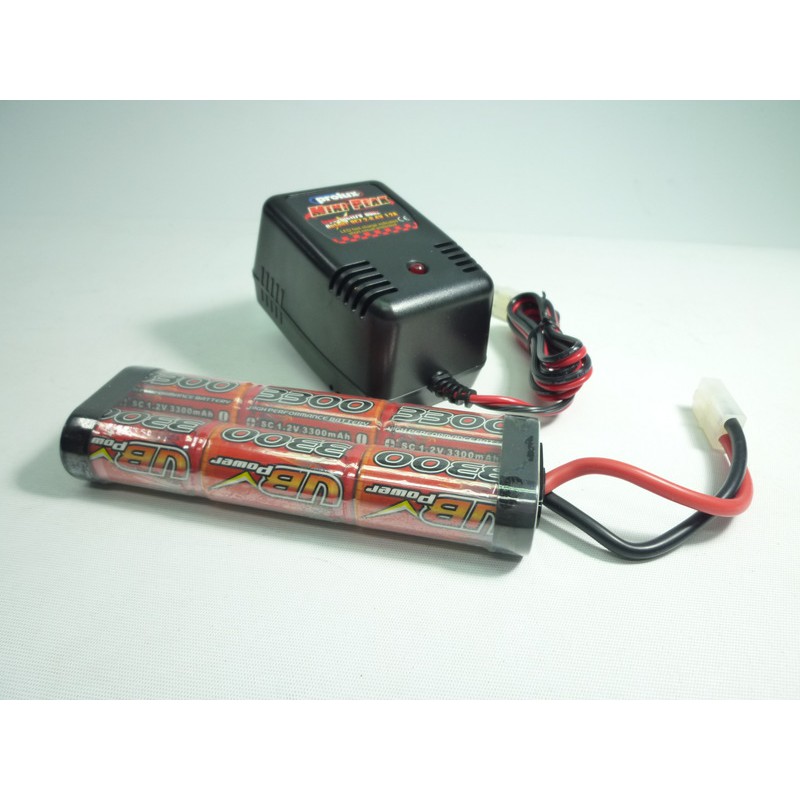 萬象遙控模型 PROLUX MINI PEAK充電器+鎳氫充電電池7.2v 3300mAh 遙控電車.甩尾車.船適用