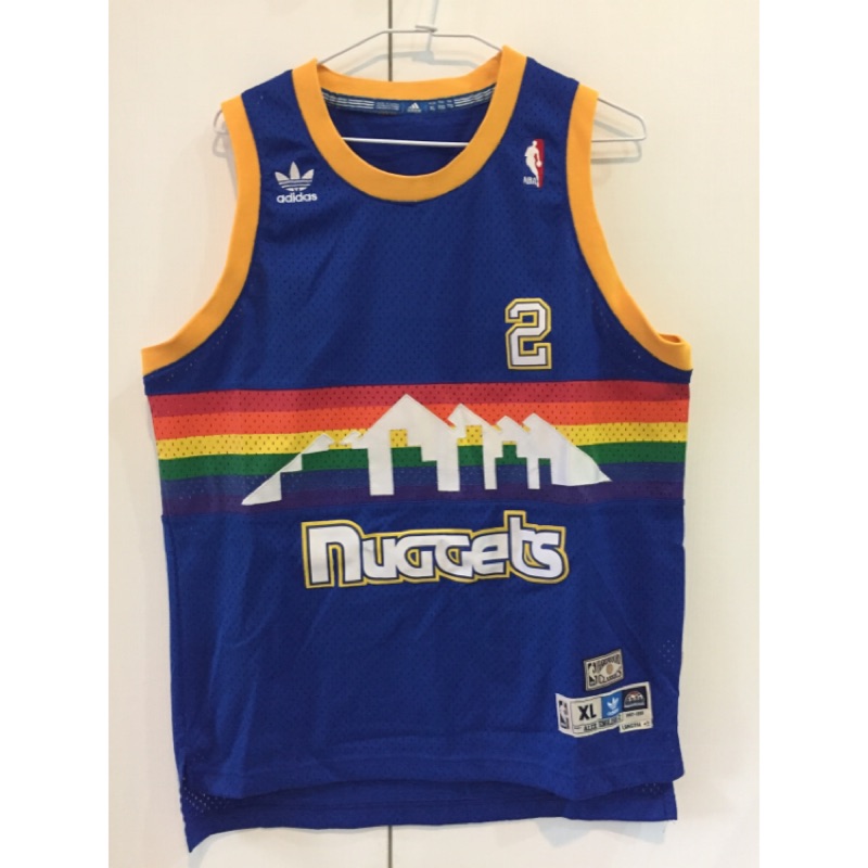 NBA球衣 Denver Nuggets丹佛金塊 Alex English 2 復古彩虹藍 青年版 三葉草