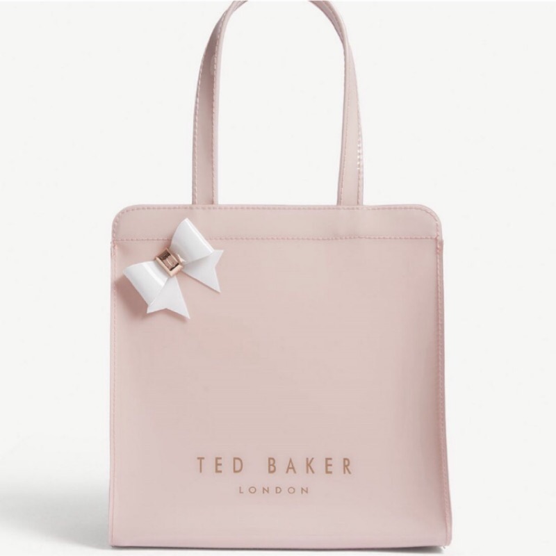🎀Ted Baker 正品 經典蝴蝶結手提袋 粉色現貨 手提托特包 英國品牌