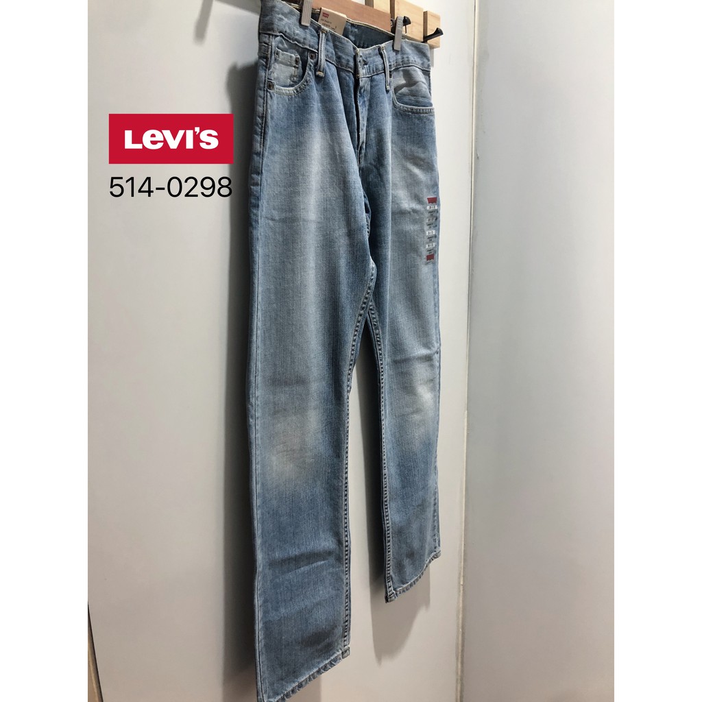 ☆ETW☆【一中店】LEVI S LEVIS SLIM STRAIGHT 514-0298 刷色 淺藍 牛仔褲 現貨