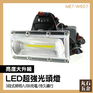 釣魚頭燈 登山裝備 營燈 USB充電 強光燈 MET-W607 修車頭燈 工作頭燈 爬山頭燈 釣魚燈 充電工作頭燈