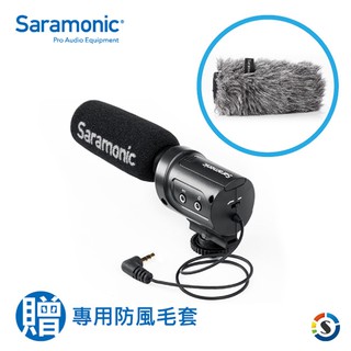 Saramonic 楓笛 SR-M3 【宇利攝影器材】 指向性電容式麥克風 可監聽 可外接一組收音 勝興公司貨