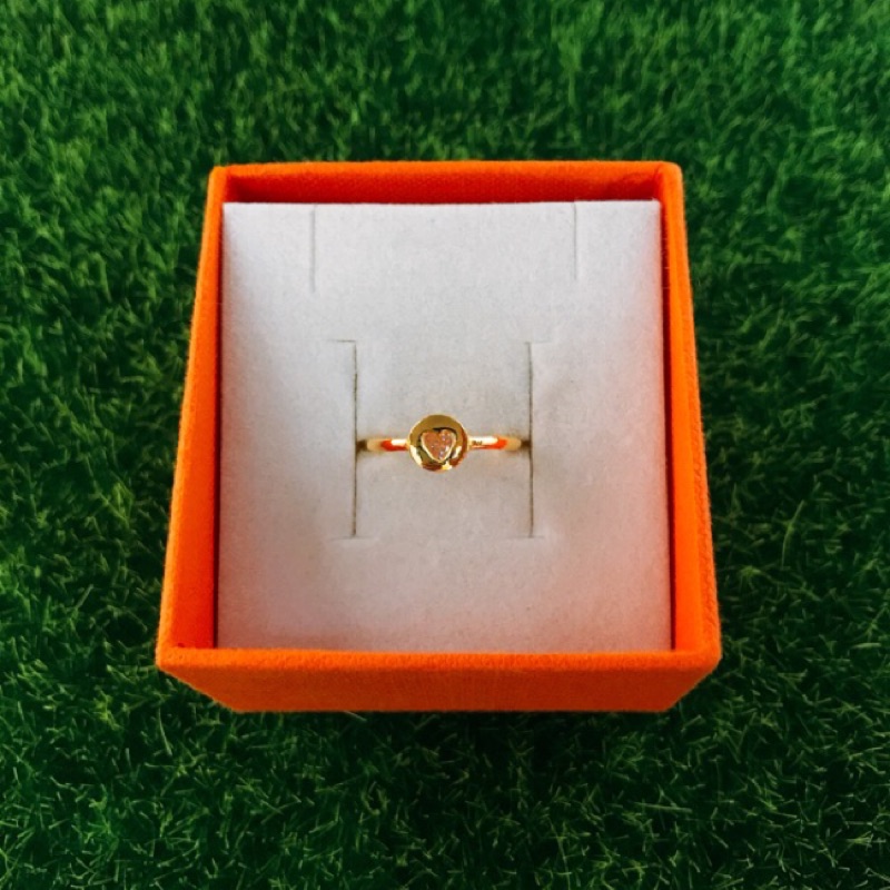 景福珠寶銀樓✨純金✨黃金戒指 鑲鑽 愛心 粉鑽 戒指 造型 戒指 9999純金