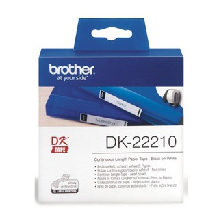 BROTHER DK-22210原廠連續標籤帶 29mm 白底黑字 耐久型紙質(2入裝)