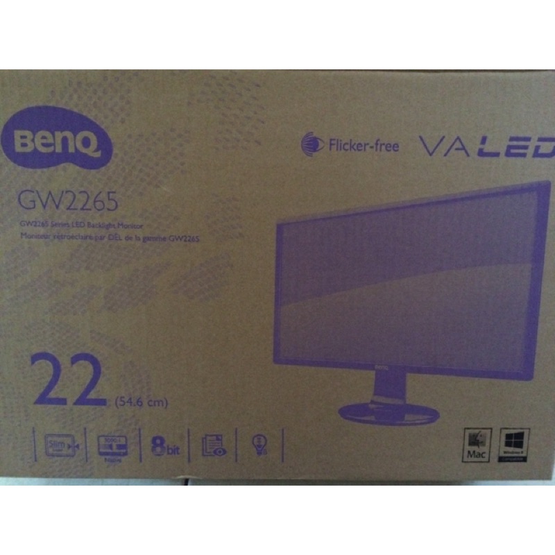 BenQ 22吋護眼、低藍光液晶螢幕GW2265