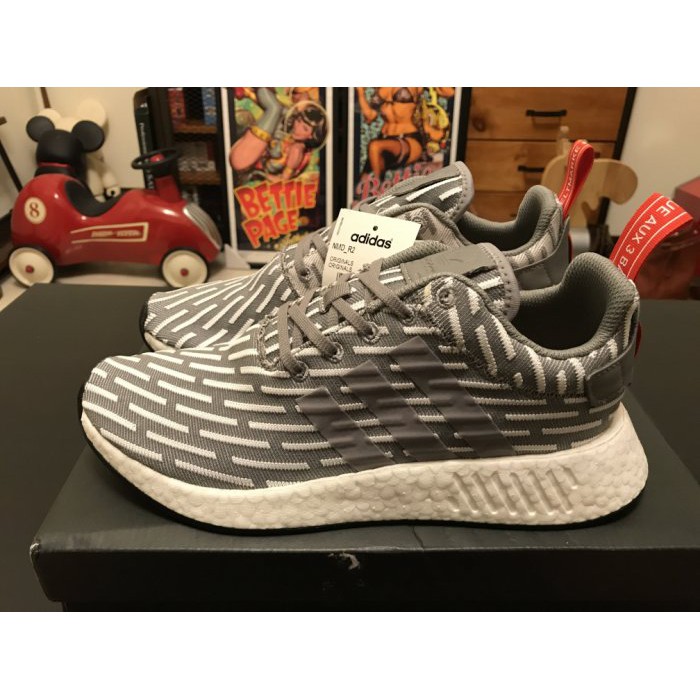 Adidas NMD R2 BY2097 條紋 花灰 US8.5 全新正品現貨