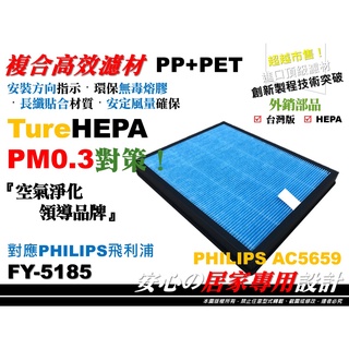 高效率】PHILIPS 飛利浦 AC5659 5000 i 空氣清淨機 濾網 濾心 濾芯 同 FY5185 FY5182