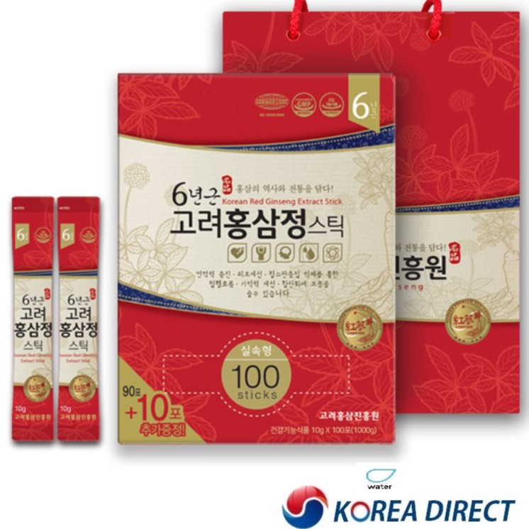 韓國  高麗紅蔘振興院6年根紅蔘精濃縮液10ml*( 30包~100包)/紅蔘濃縮液8%