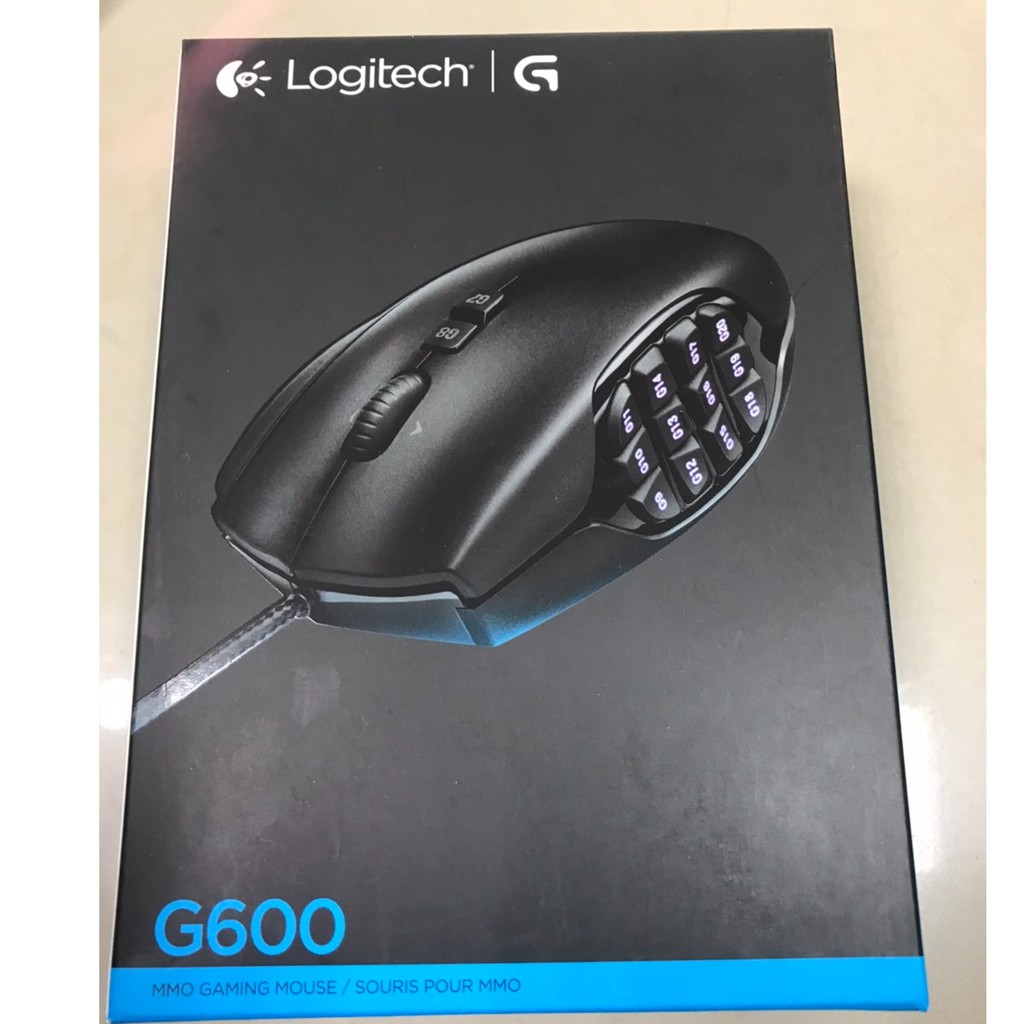 原廠正版羅技logitech G600 Mmo 發光雷射遊戲滑鼠按鍵電競 蝦皮購物