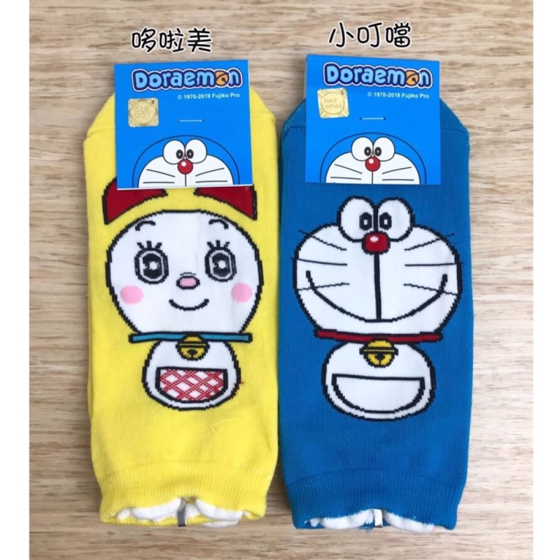 韓國帶回～哆啦A夢 小叮噹 哆拉美  立體耳朵造型直版襪 短襪 學生襪 韓國襪子 卡通襪子
