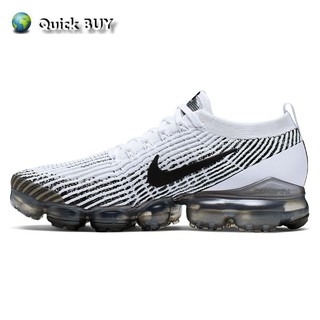 white and black flyknit vapormax
