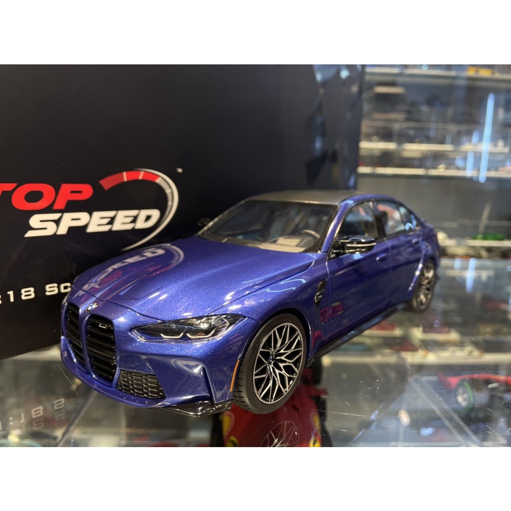 吉華科技@ 1/18 TopSpeed TS0341 BMW M3 Competition (G80) 藍色