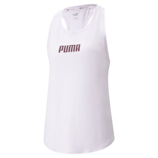PUMA Train Logo 女裝 背心 慢跑 訓練 背後拼接網布 透氣 排汗 白【運動世界】52159317
