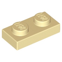 LEGO 樂高 沙色 米色 Tan Plate 1x2 薄板 薄片 平板 3023 6225