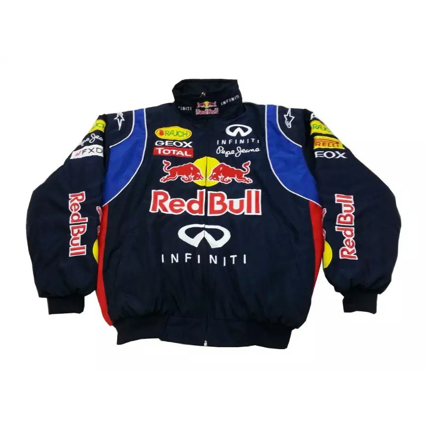 機車服 賽車服紅牛 Red Bull車隊賽車服外套紅牛長袖外套棉服刺繡外套汽車工作服賽車手服 蝦皮購物