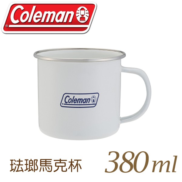 【Coleman 美國 琺瑯馬克杯 380ml《白》】CM-32359/咖啡杯/牛奶杯/琺瑯杯/湯杯/水杯/露/悠遊山水