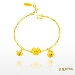 【J’code真愛密碼】✨送保溫杯✨平安富貴牛 9999純黃金 手鍊 生肖 彌月禮物