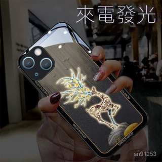 奢華金箔鹿蘋果13手機殻iPhone12ProMax來電發光11高檔XS網紅8P潮i13Pro 12 11 xs