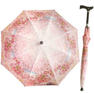 【一起購】阿里山櫻花可調式自動傘 登山傘 雨傘 櫻花傘 防曬傘