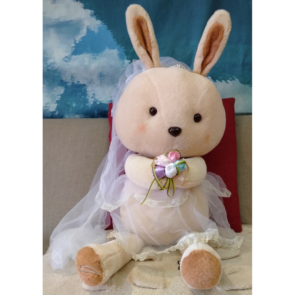 【現貨】 80cm 伊莎貝爾 婚禮兔 婚紗婚禮 巨無霸 法國兔 砂糖兔 兔兔 兔新娘 娃娃 玩偶 婚紗兔娃娃 婚禮兔娃娃