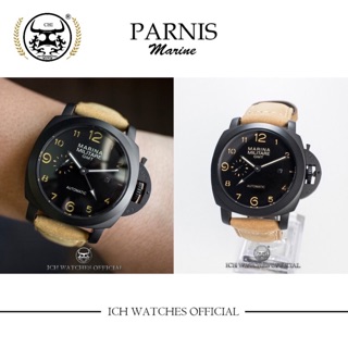 瑞士PARNIS伯尼時MM441 PVD黑兩地GMT-手錶機械錶石英錶男錶女錶運動錶潛水錶軍錶生日禮物