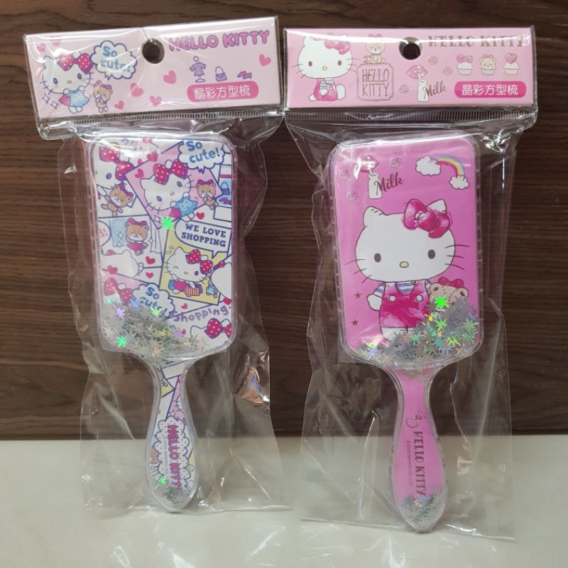 Hello Kitty 晶彩方型梳  亮片梳子 梳子