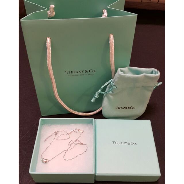 9.5新真品Tiffany＆Co小相思豆項鍊