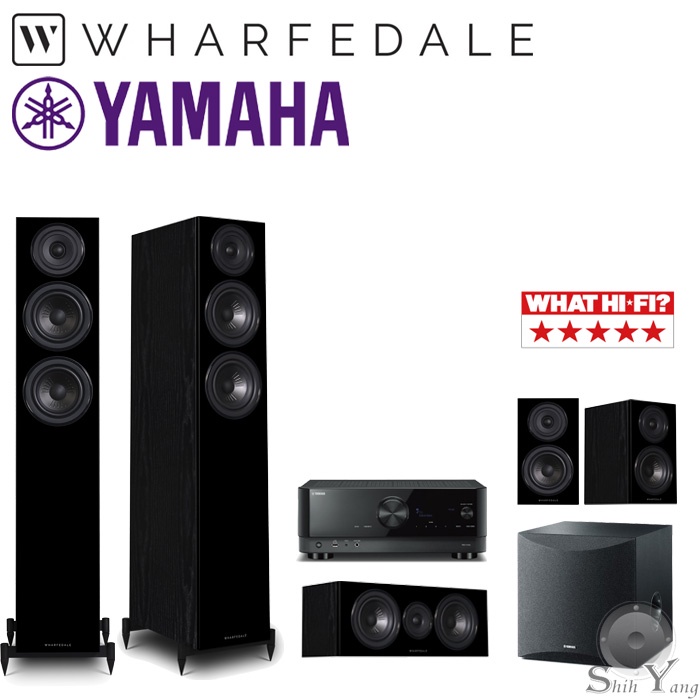 YAMAHA RX-V4A+Wharfedale 12.3+12.1+12.C+NS-SW050 家庭劇院組